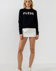 La Fleur Crewneck Cotton Sweater