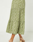 The Anita Floral Tiered Midi Skirt