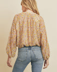 The Ruby Floral Button Down Top