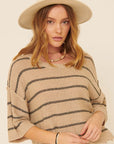 The Kelsee Striped Loose Sweater