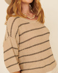 The Kelsee Striped Loose Sweater
