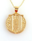 The Zodiac Engraved Coin Necklace