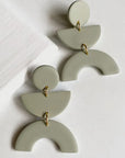 The Geometric Dangle Clay Earrings