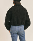 The Georgie Fuzzy Cropped Sherpa Jacket