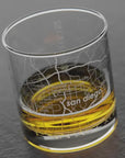 The San Diego Map Whiskey Glass