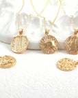 The Zodiac Engraved Coin Necklace
