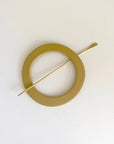 Circle and Brass Hair Pin by Little Pieces Jewlery