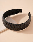 The Faux Leather Braided Headband