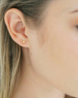 Mini Heart Crystal Stud Earrings