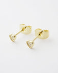 Mini Heart Crystal Stud Earrings