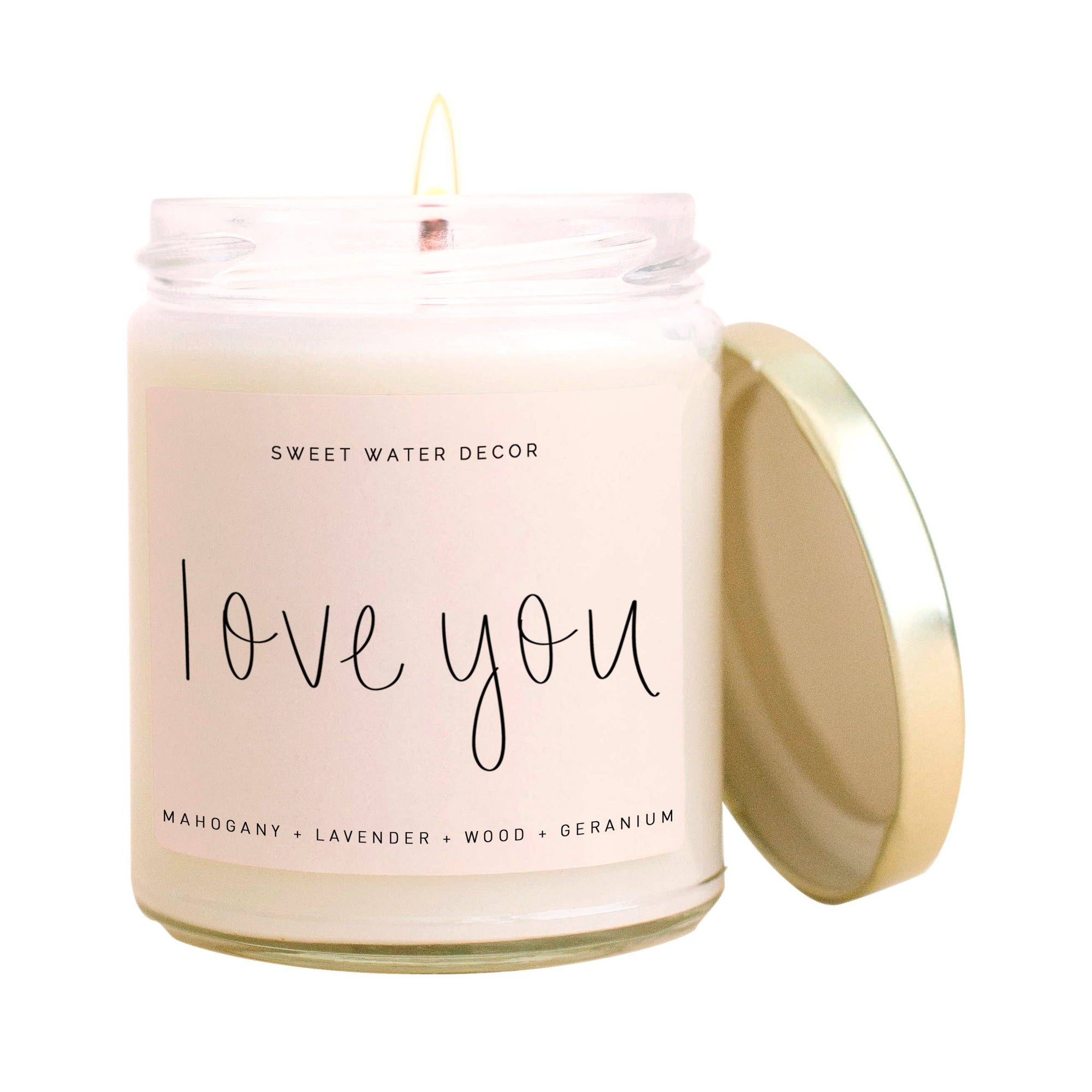 Love You Soy Candle by Sweet Water Decor