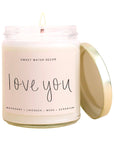Love You Soy Candle by Sweet Water Decor