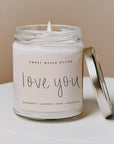 Love You Soy Candle by Sweet Water Decor