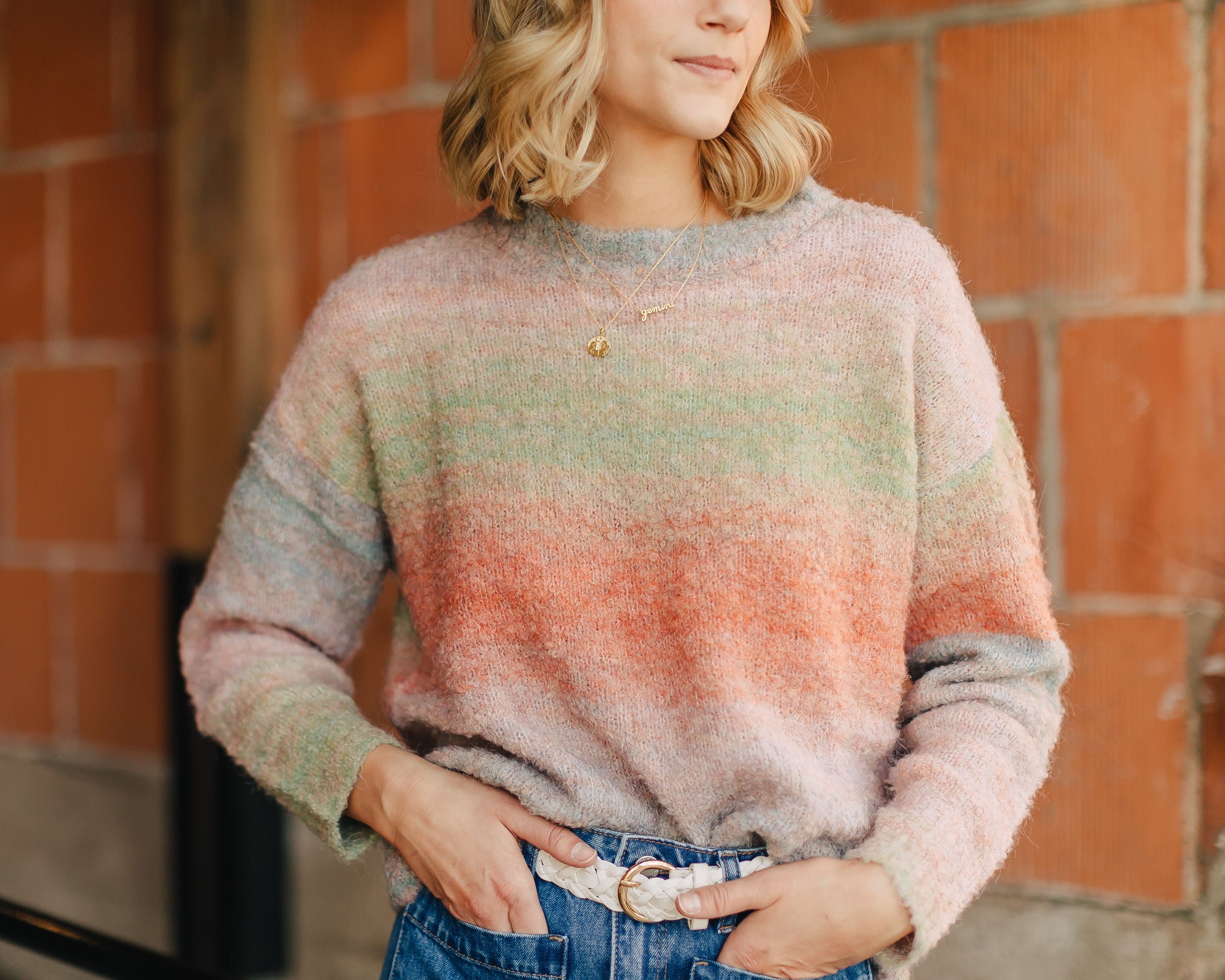 Rainbow Sweater Ombre Sweater Knitting Pattern The Rainbow Ombré