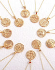 The Zodiac Engraved Coin Necklace