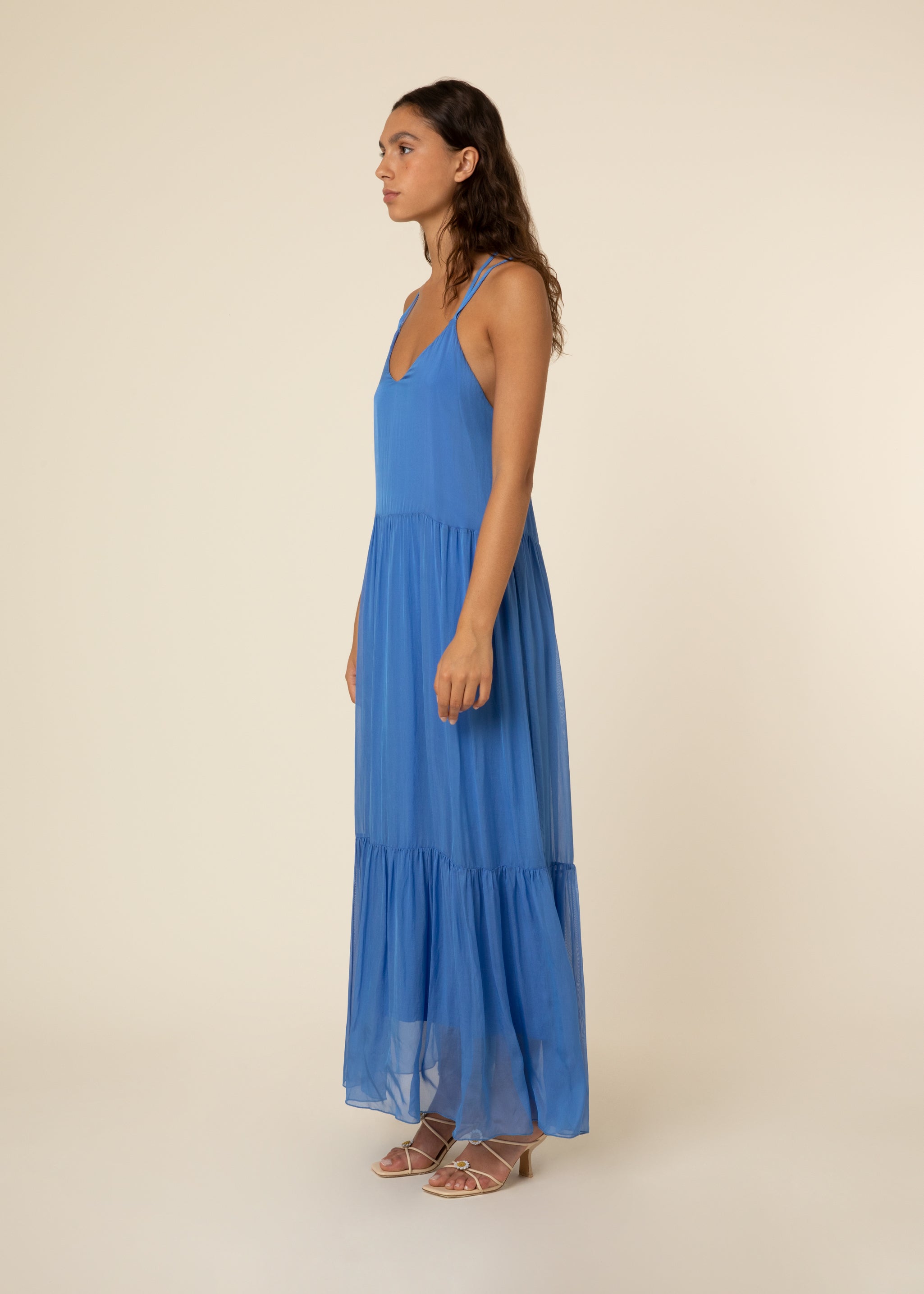 frnch maxi dress The Jailys Satin Maxi Dress by FRNCH