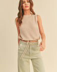 The Jaylen Crochet Drawstring Top