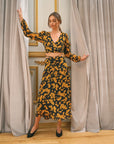 The Jeanne Floral Tie Waist Midi Skirt