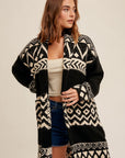 The Jeannine Fairisle Print Cardigan