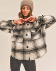 The JoJo Plaid Button Shacket