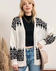 The Jordyn Geometric Open Cardigan