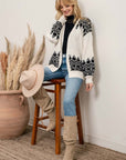 The Jordyn Geometric Open Cardigan