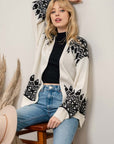The Jordyn Geometric Open Cardigan