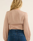 The Kali Striped Woven Blouse