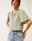 The Kanoa Boho Eyelet Top