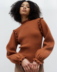 The Kenzia Ruffle Knit Sweater