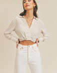 The Kristina Cropped Collared Top