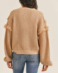 The Laini Fringe Cable Knit Sweater