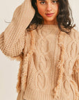 The Laini Fringe Cable Knit Sweater