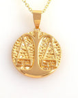 The Zodiac Engraved Coin Necklace