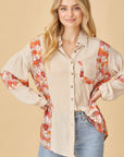 The Lindsey Floral Button Up Top