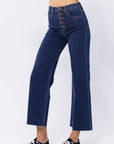 The Linny Button Fly Wide Leg Jeans