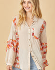 The Lindsey Floral Button Up Top