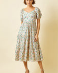 The Mandy Sweetheart Neck Midi Dress