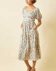 The Mandy Sweetheart Neck Midi Dress