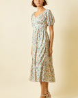 The Mandy Sweetheart Neck Midi Dress