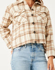 The Mara Cropped Plaid Shacket