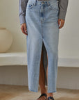 The Margie Midi Denim Skirt