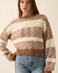 The Mari Abstract Stripe Knit Sweater