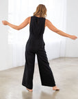 The Mari Wide Leg Linen Jumpsuit