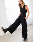 The Mari Wide Leg Linen Jumpsuit