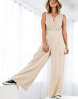 The Mari Wide Leg Linen Jumpsuit