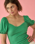 The Maria Smocked Puff Sleeve Top