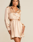 The Arlo Satin Shirt Dress