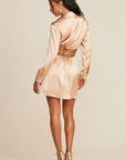 The Arlo Satin Shirt Dress