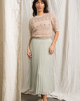 The Meg Print Pleated Maxi Skirt